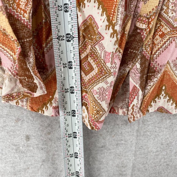 J.Jill Boho BLouse‎ Womens Size XL Rayon Casual Cottagecore Flowy Balloon Sleeve - Picture 11 of 13